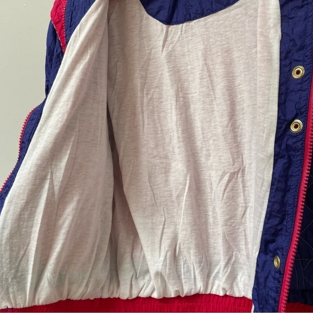 Christie Brooks Vintage 80s 90s Pink Purple Windbreaker Jacket Girls M 10-12 - Picture 7 of 8